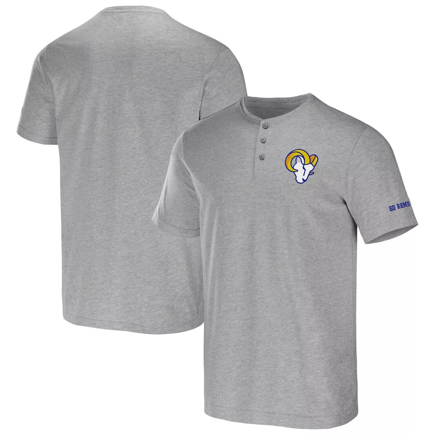 

Мужская футболка NFL x Darius Rucker Collection от Fanatics Heather Grey Los Angeles Rams Henley футболка