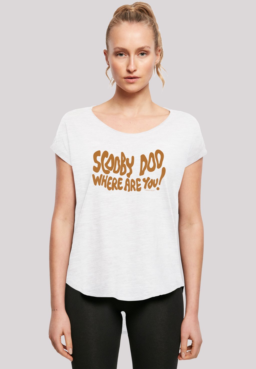 

Футболка с принтом SCOOBY DOO WHERE ARE YOU SPOOKY F4NT4STIC, белый