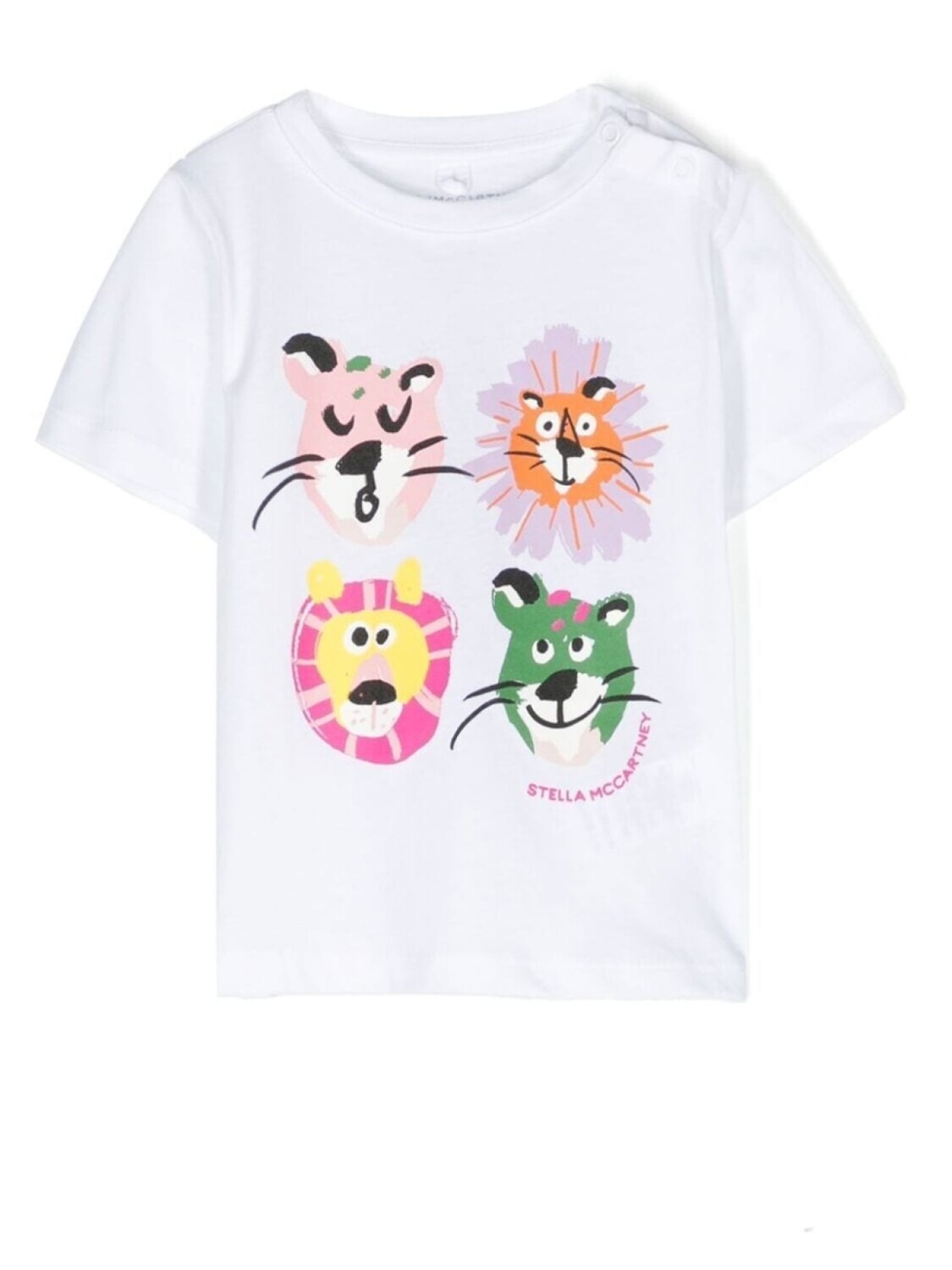 

Stella McCartney Kids футболка с анималистичным принтом, белый