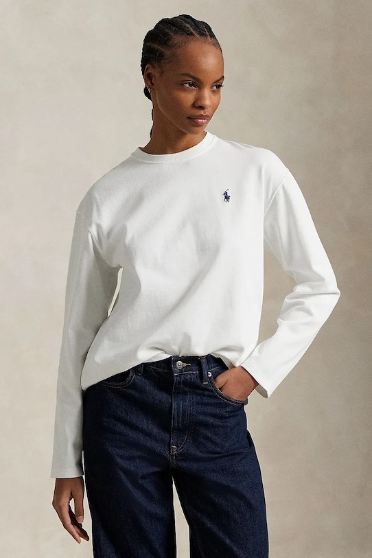 

Хлопковая водолазка Polo Ralph Lauren, белый