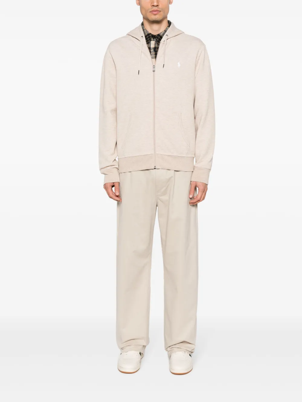 Худи на молнии с логотипом Polo Pony POLO RALPH LAUREN, нейтральный — фото 2