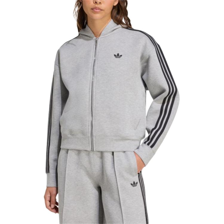 Adidas Originals Куртка Adicolor FW25 Spacer женская, Medium Heather Gray — фото 2