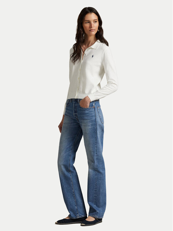 Облегающий кардиган 211972110002 Polo Ralph Lauren, белый — фото 2