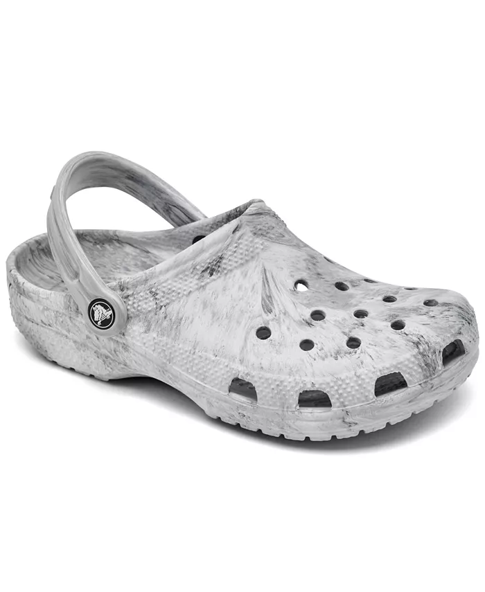 

Большие детские классические сандалии-кроксы Watercolor Marble от Finish Line Crocs, серый