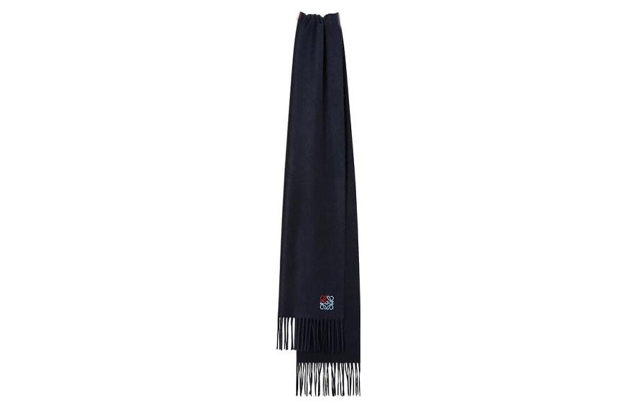 

LOEWE Вязаный шарф унисекс темно-синий, Dark Blue
