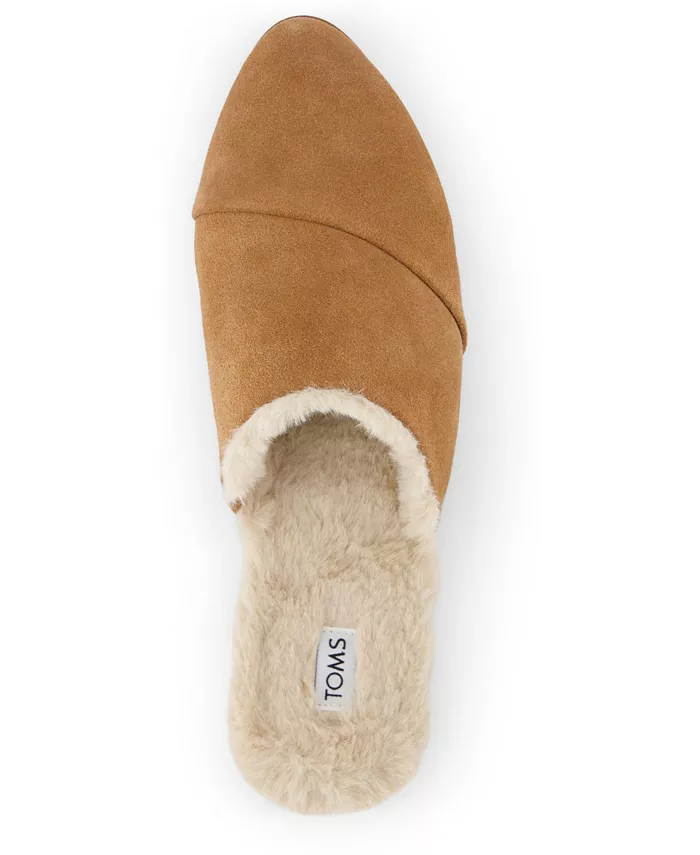 Женские мюли на плоской подошве Jade из искусственного меха TOMS, черный — фото 4