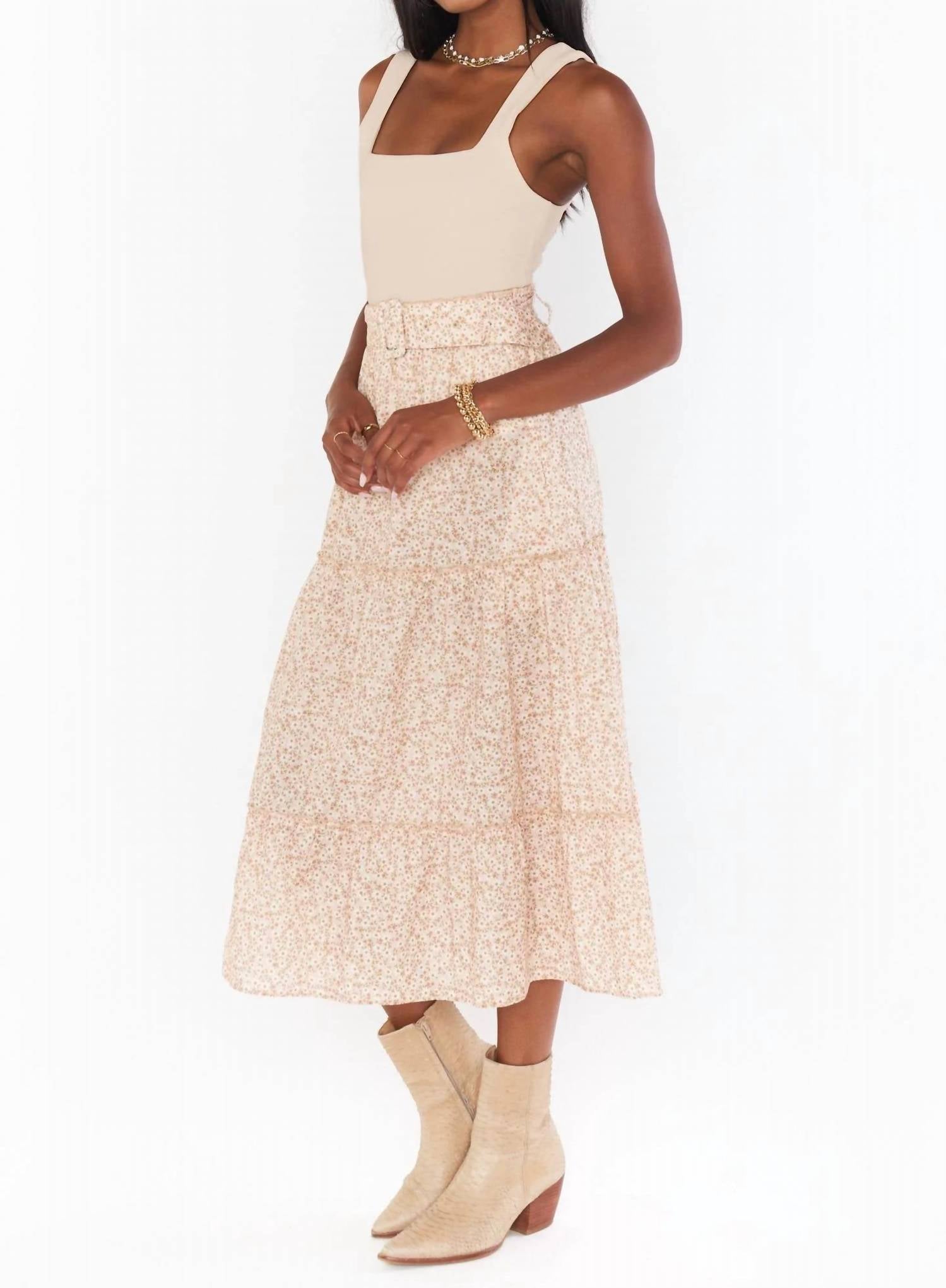 

Юбка Miley Midi в цветочек Daisy Show Me Your Mumu, цвет ditsy daisy