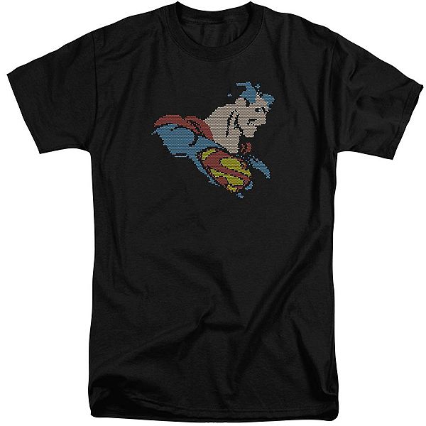 

Футболка с коротким рукавом DC Comics Lite Brite Superman adult tall Licensed Character