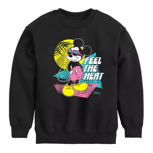 

Микки Маус флисовая толстовка для мальчиков 8-20 лет с принтом Feel the Heat Disney, черный