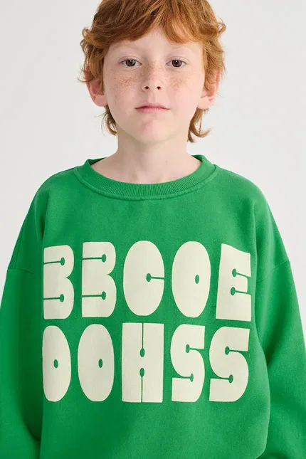 Блуза детская с капюшоном Modern Bobo Choses, зеленый — фото 4