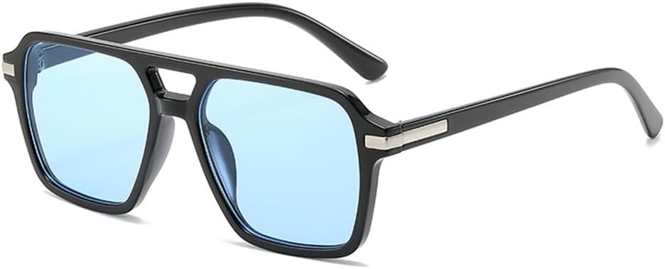 

Солнцезащитные очки с двойной перемычкой, мужские и женские, с градиентными линзами и защитой от УФ-излучения UV400, для занятий спортом на открытом воздухе, бега и путешествий UYPTK, Black Blue