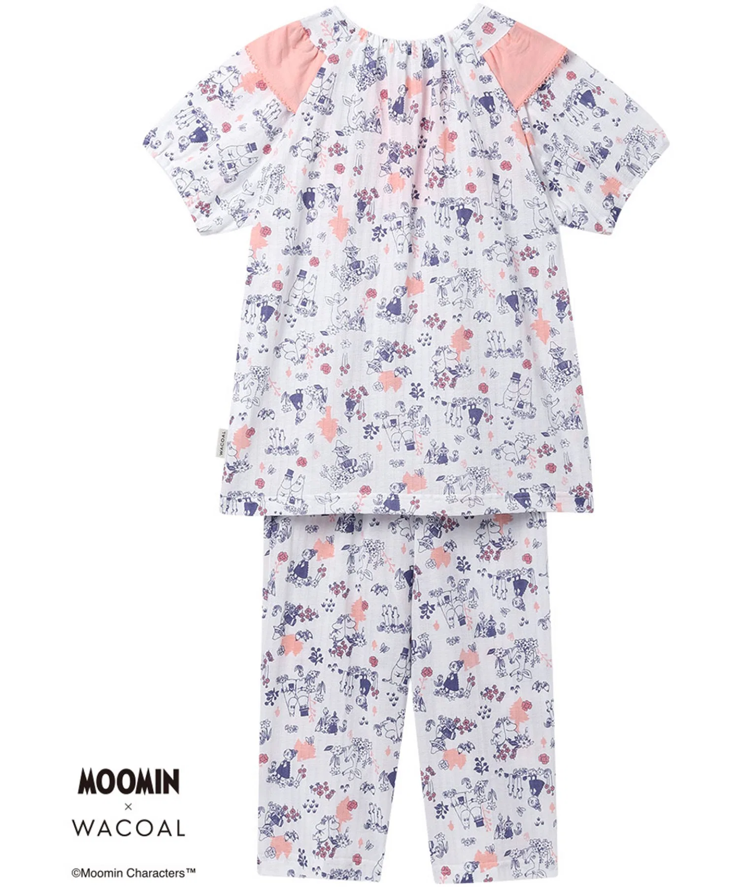 Детская пижама Wacoal Kids "Moomin Collaboration", с коротким рукавом, длина 7/8 — фото 4