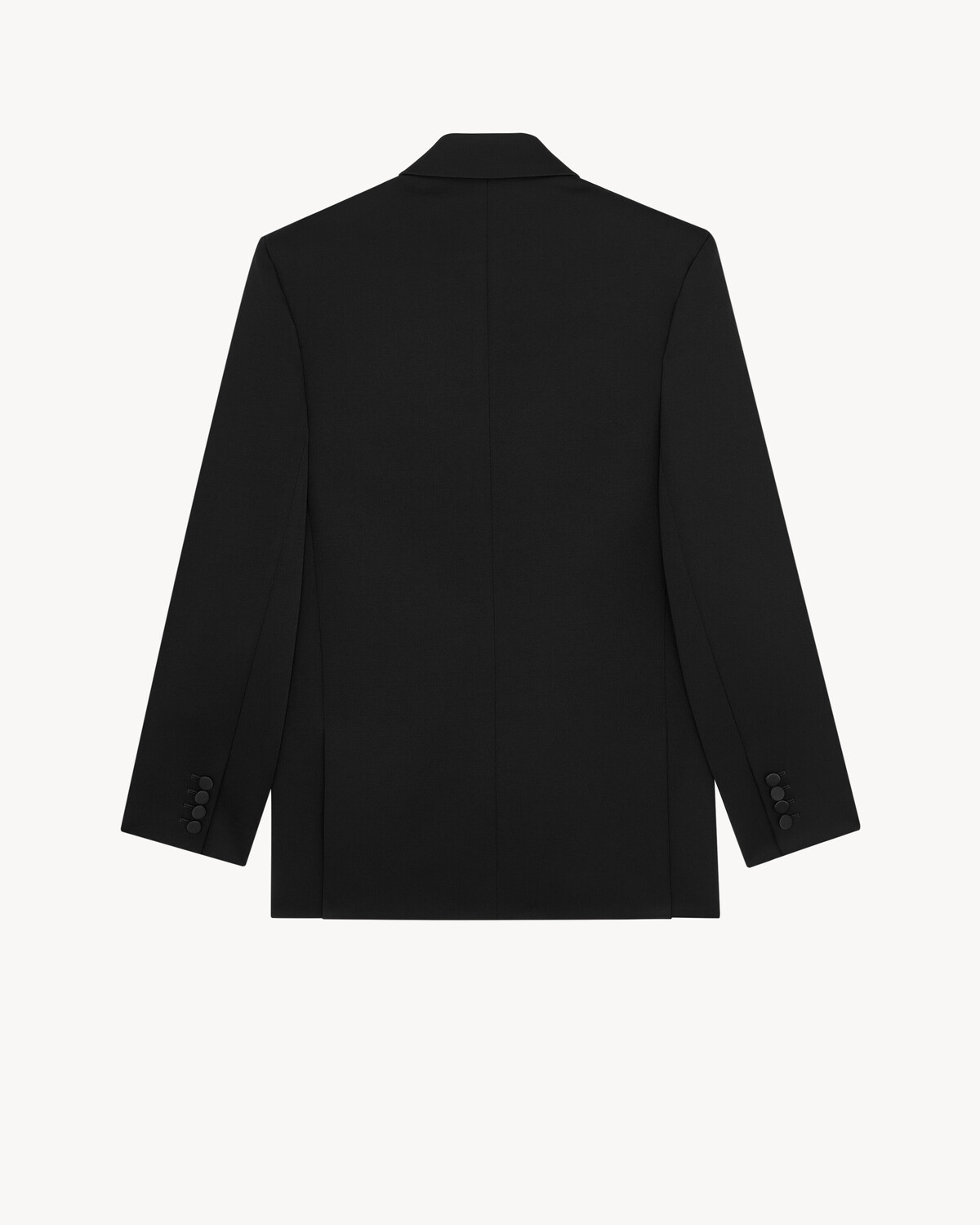 Смокинг-жакет CASSANDRE из ткани "грэн де пудр" Saint Laurent, черный — фото 2