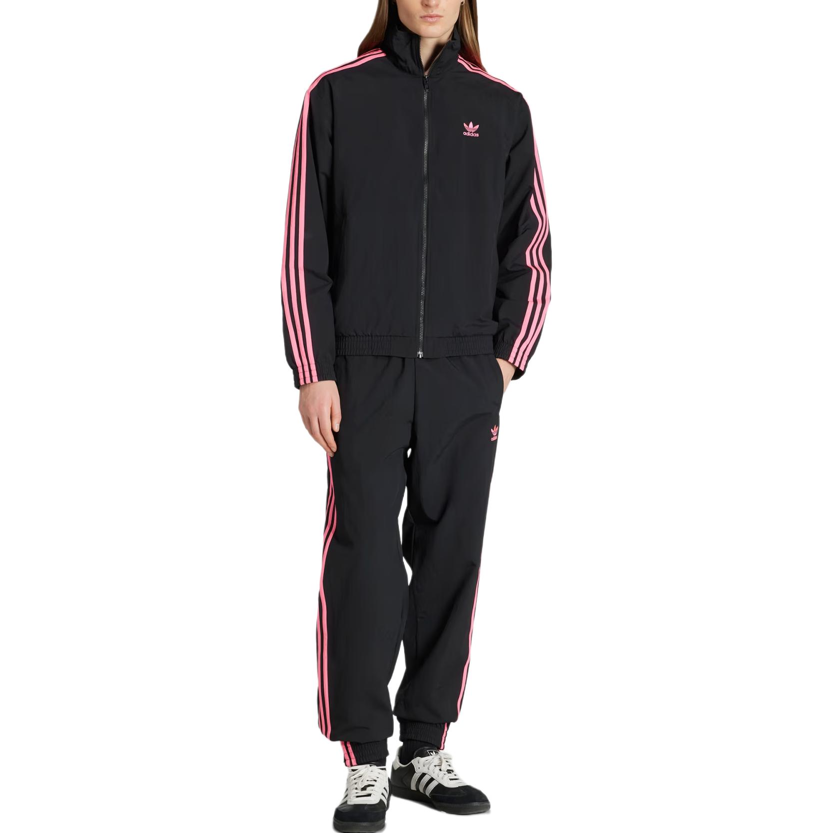 Куртка с тремя полосами Adidas Originals, черный/transparent розовый — фото 2
