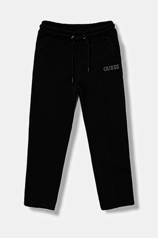 

Детские хлопковые спортивные брюки Guess, черный