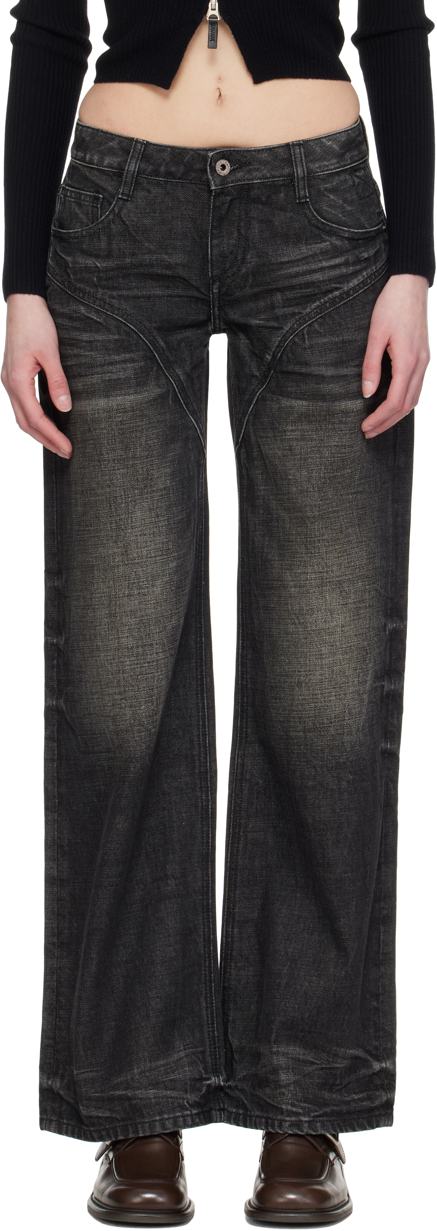 

Прямые джинсы Dirty Wash Fax Copy Express, черный