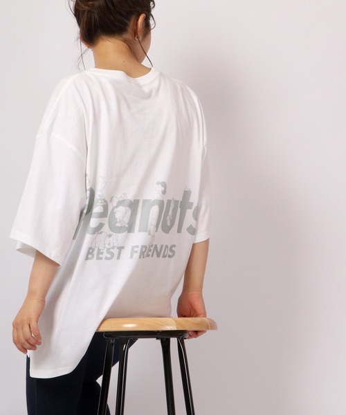 

Футболка с коротким рукавом, оверсайз PEANUTS, белый