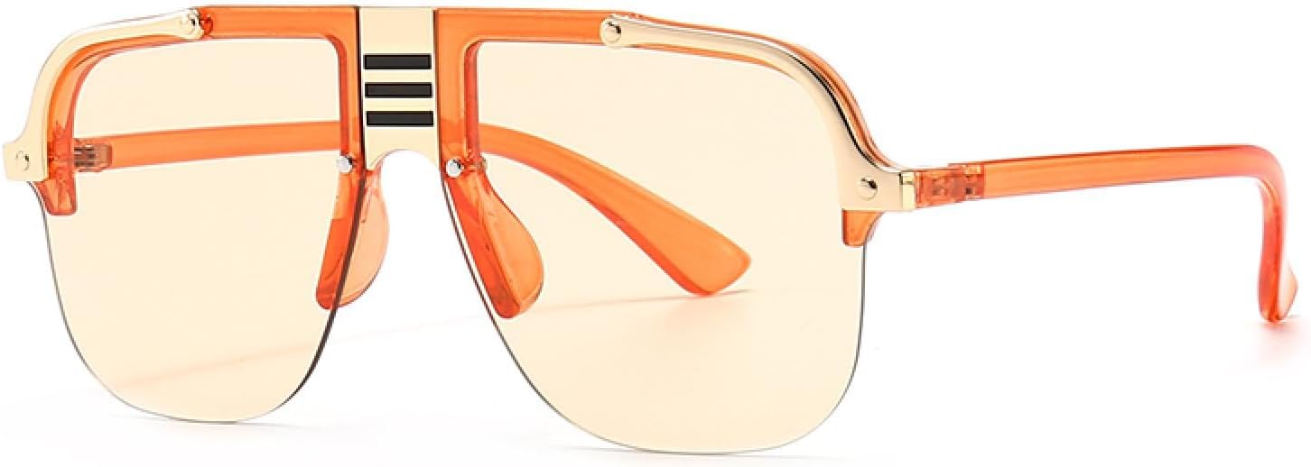 

Солнцезащитные очки с плоской верхней частью и крупной оправой. Современный, очаровательный, модный, в уличном стиле. Стильные солнцезащитные очки для женщин WNCKSQ, Orange