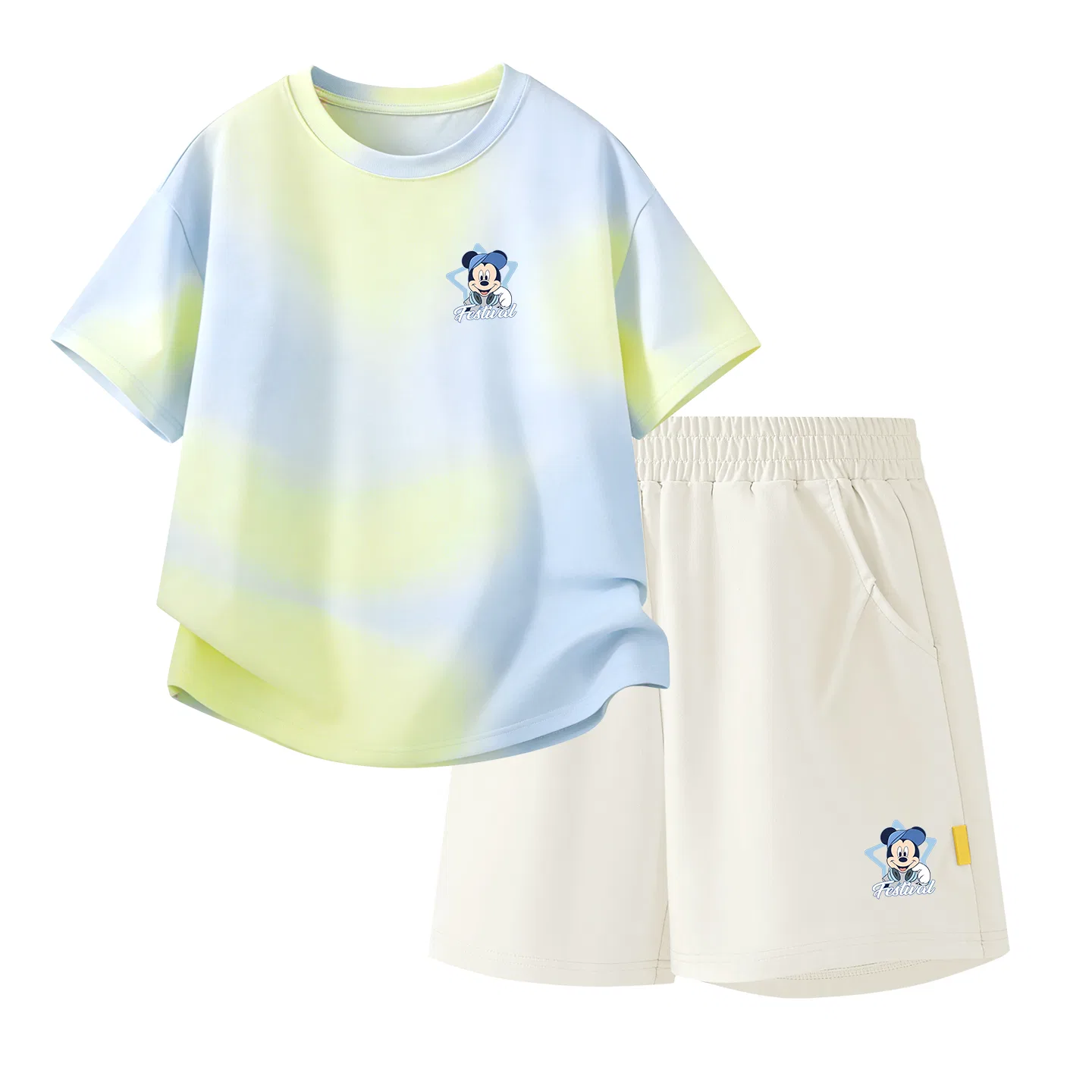 Детский спортивный костюм Casual Sportswear 2 Piece Set Disney, Di Smiling Nini K Yellow Pink+Di Smile Nini K_Bottom Right Mist White — фото 4