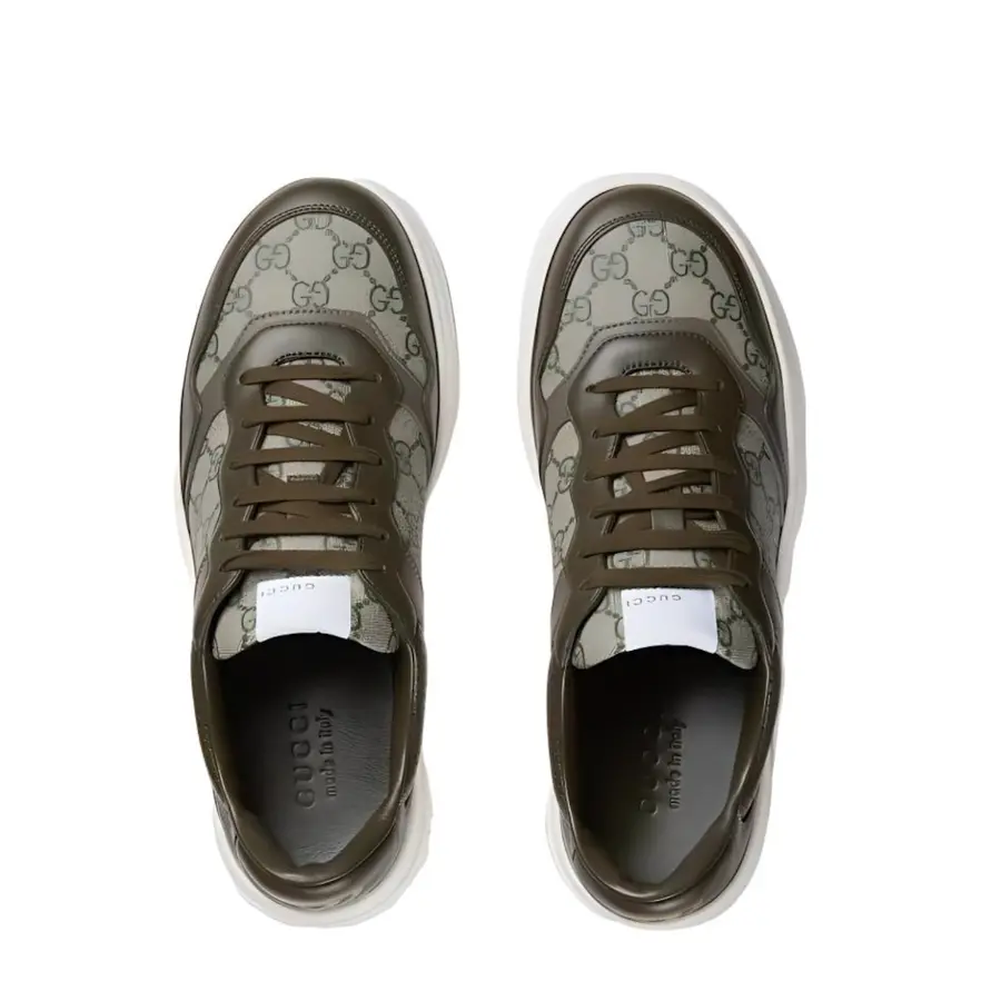 Кроссовки Gucci GG Supreme Sneaker 'Beige Green', зеленый — фото 3