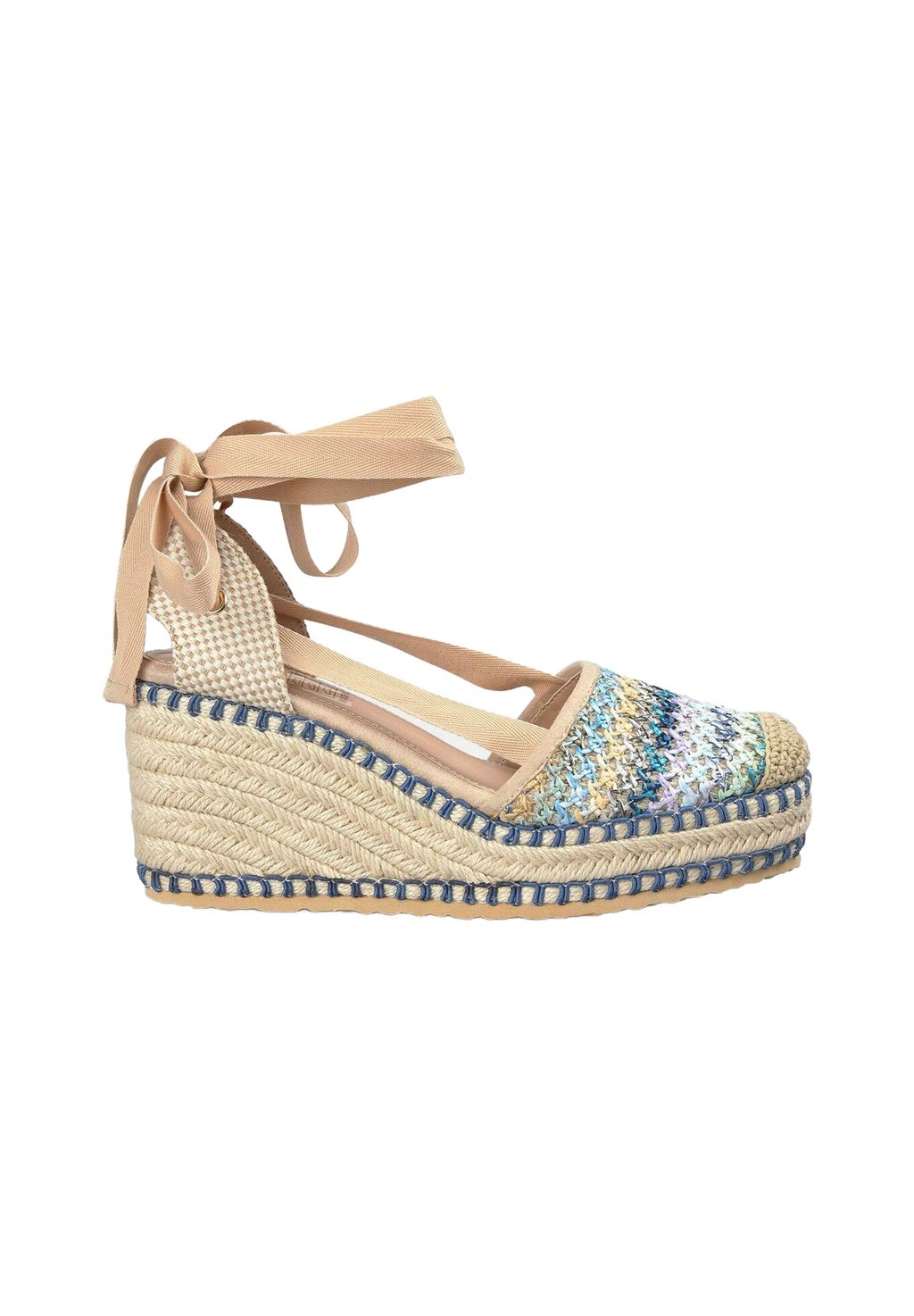 Туфли на каблуке CUÑAS CON PUNTERA REDONDEADA Y CIERRE CON CORDONES Alma Blue, синий