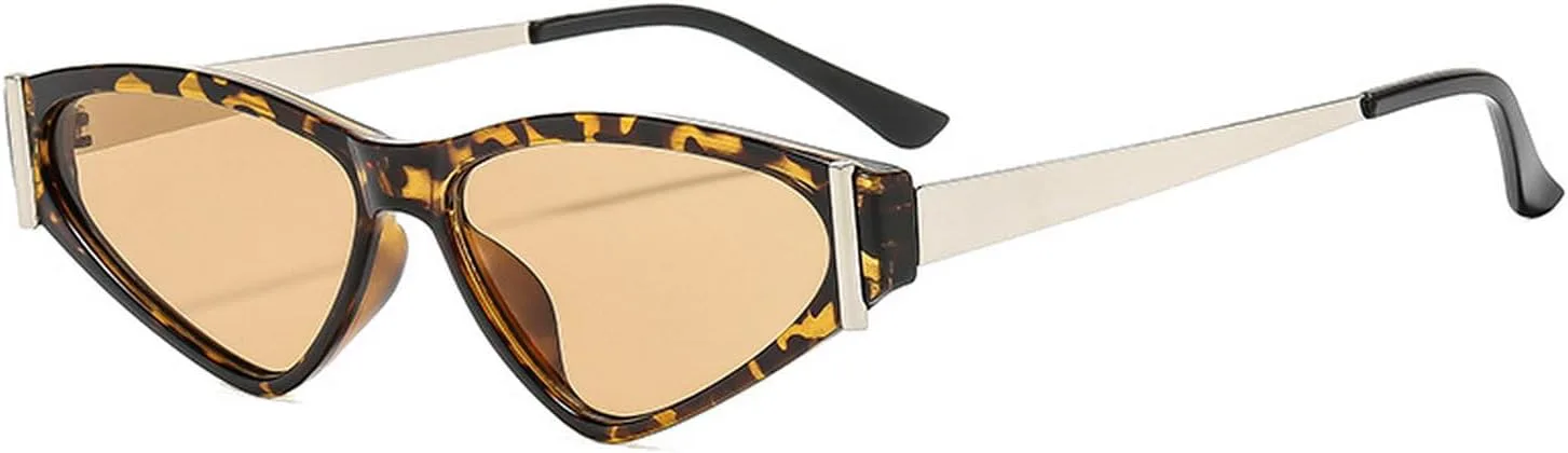 

Laureles Модные маленькие солнцезащитные очки «кошачий глаз» для женщин и мужчин, для активного отдыха и вождения, с леопардовым и шампанским принтом, C3