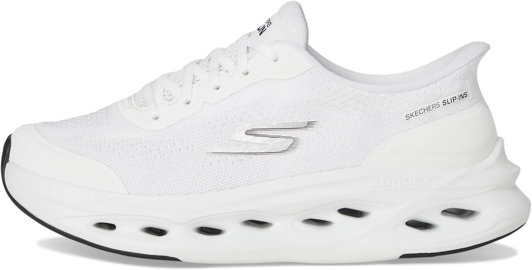 Кроссовки SKECHERS Max Cushioning Glide Step Hartford Hands Free Slip-Ins, цвет White/Black — фото 4