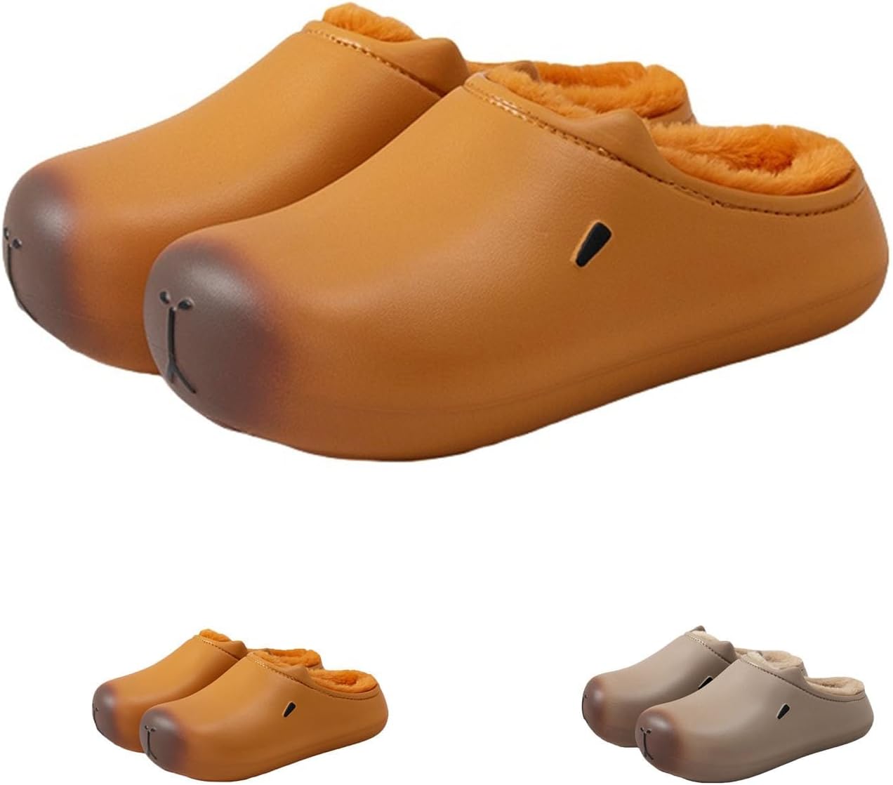 

Тапочки с капибарой для женщин и мужчин, милые хлопковые тапочки с капибарой, осенне-зимние теплые тапочки для дома с противоскользящей подошвой Generic, желтый