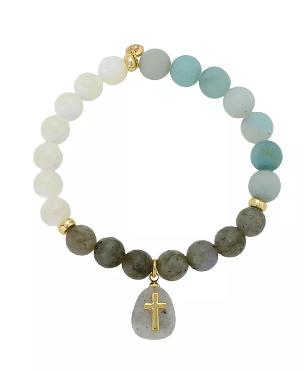 

Браслет-Подвеска в форме креста из перламутра и лабрадорита Unwritten, multi