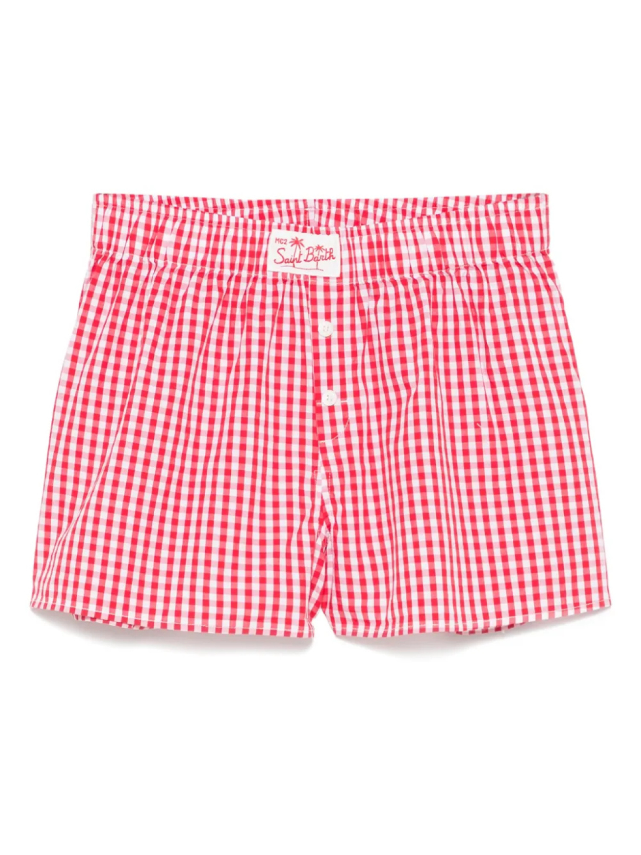 

Клетчатые шорты MC2 Saint Barth Kids, красный