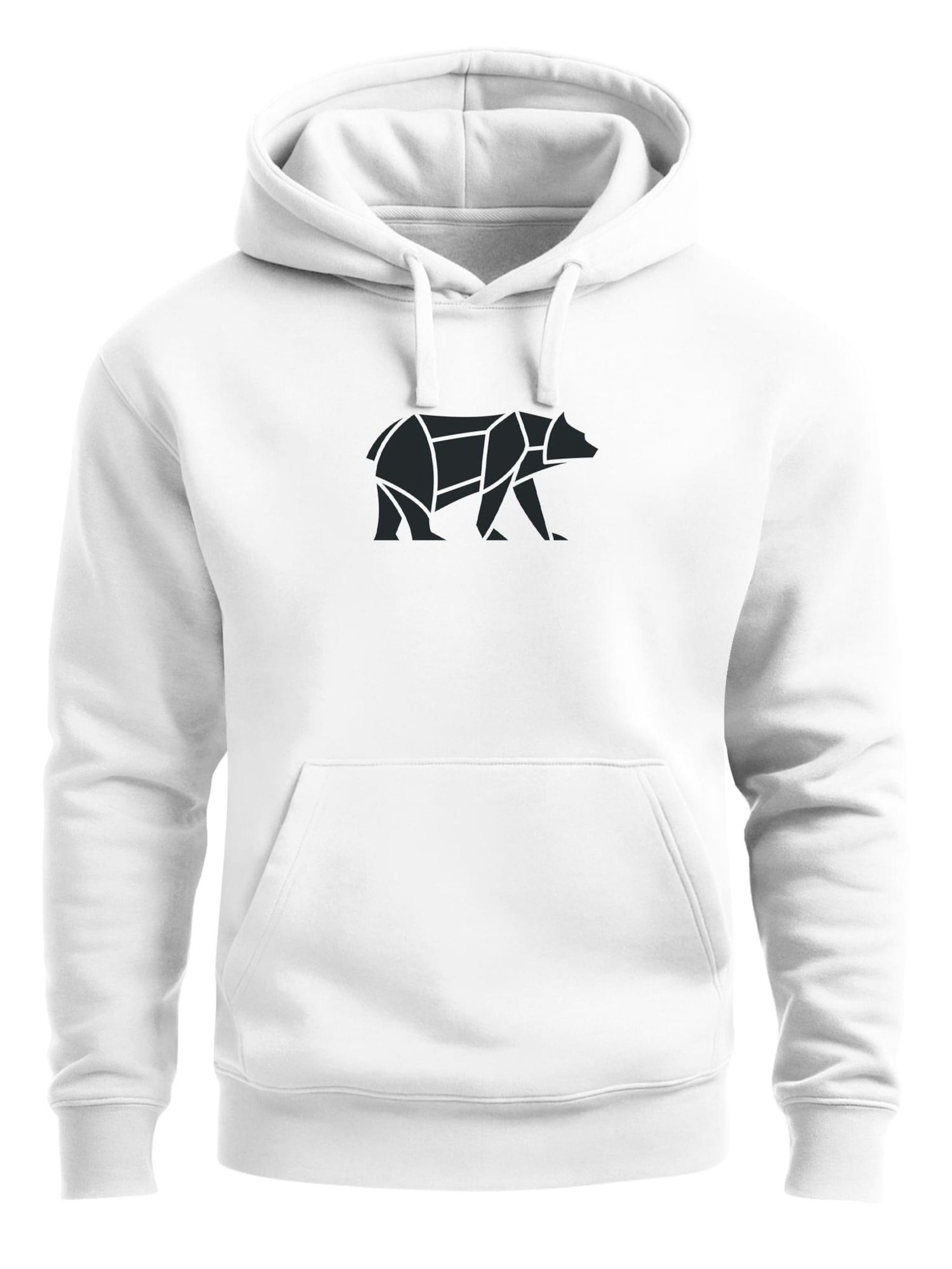 

Neverless Толстовка 'Bär Lineart Polygon' в белом цвете