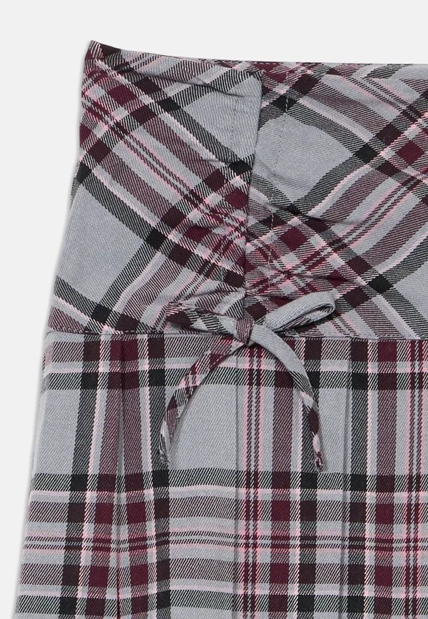 Мини-Юбка в складку с клетчатым узором и бантиками Lindex, Grey — фото 4