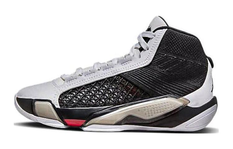 Jordan Кроссовки для баскетбола Air 38 Shock Absorbers Mid Top детские черно-белые унисекс