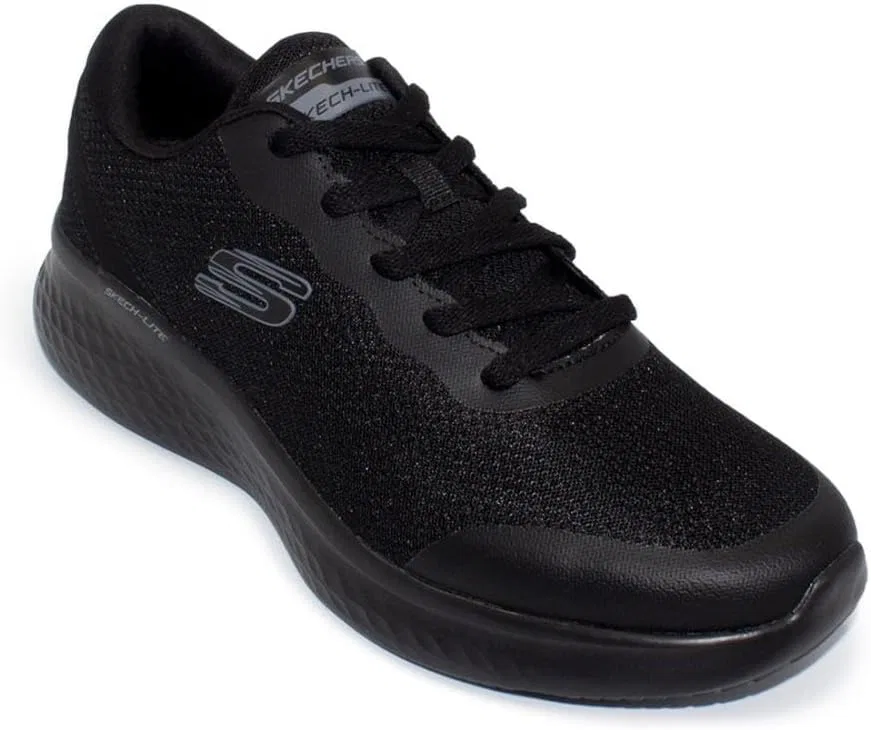 Мужские кроссовки Skechers 232591 Nvbk, Black Mesh Duraleather Trim — фото 3