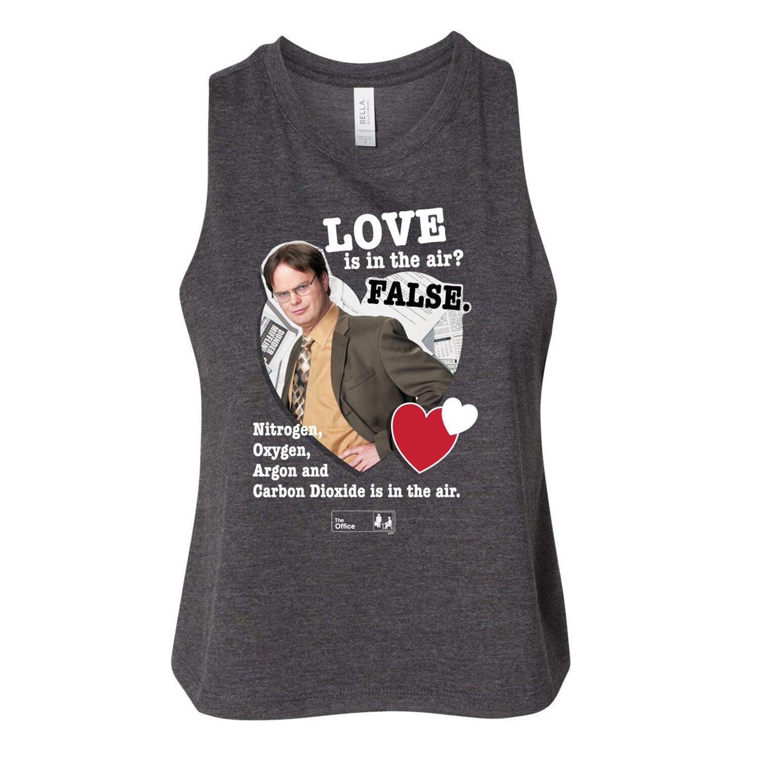 

Укороченная майка The Office Love Is In The Air для юниоров Licensed Character, серый