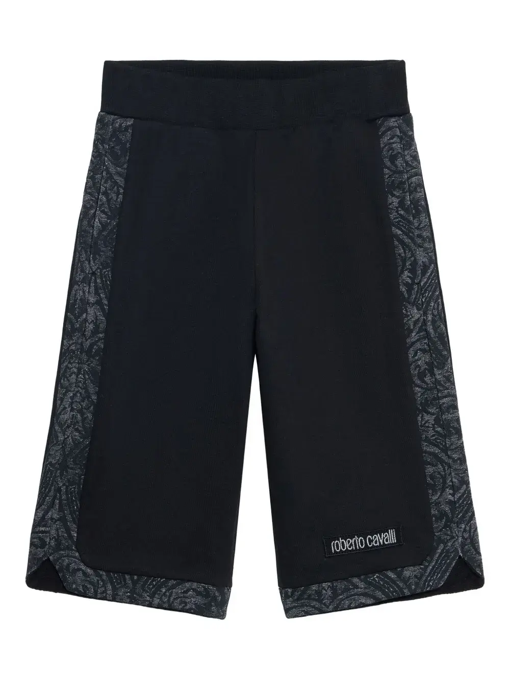 

Шорты-бермуды с жаккардовыми вставками Roberto Cavalli Junior, черный
