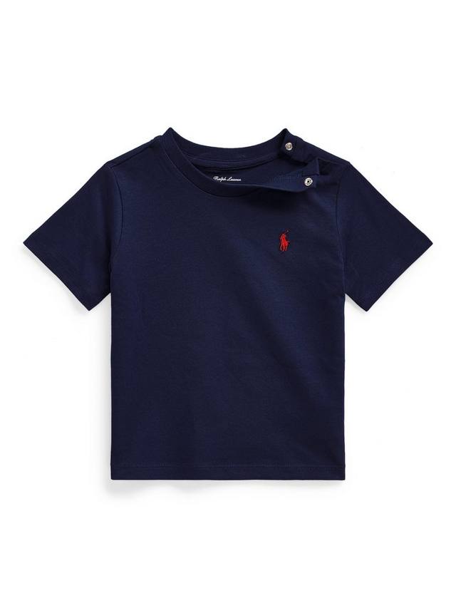 

Детская хлопчатобумажная футболка с коротким рукавом Ralph Lauren, цвет Cruize Navy