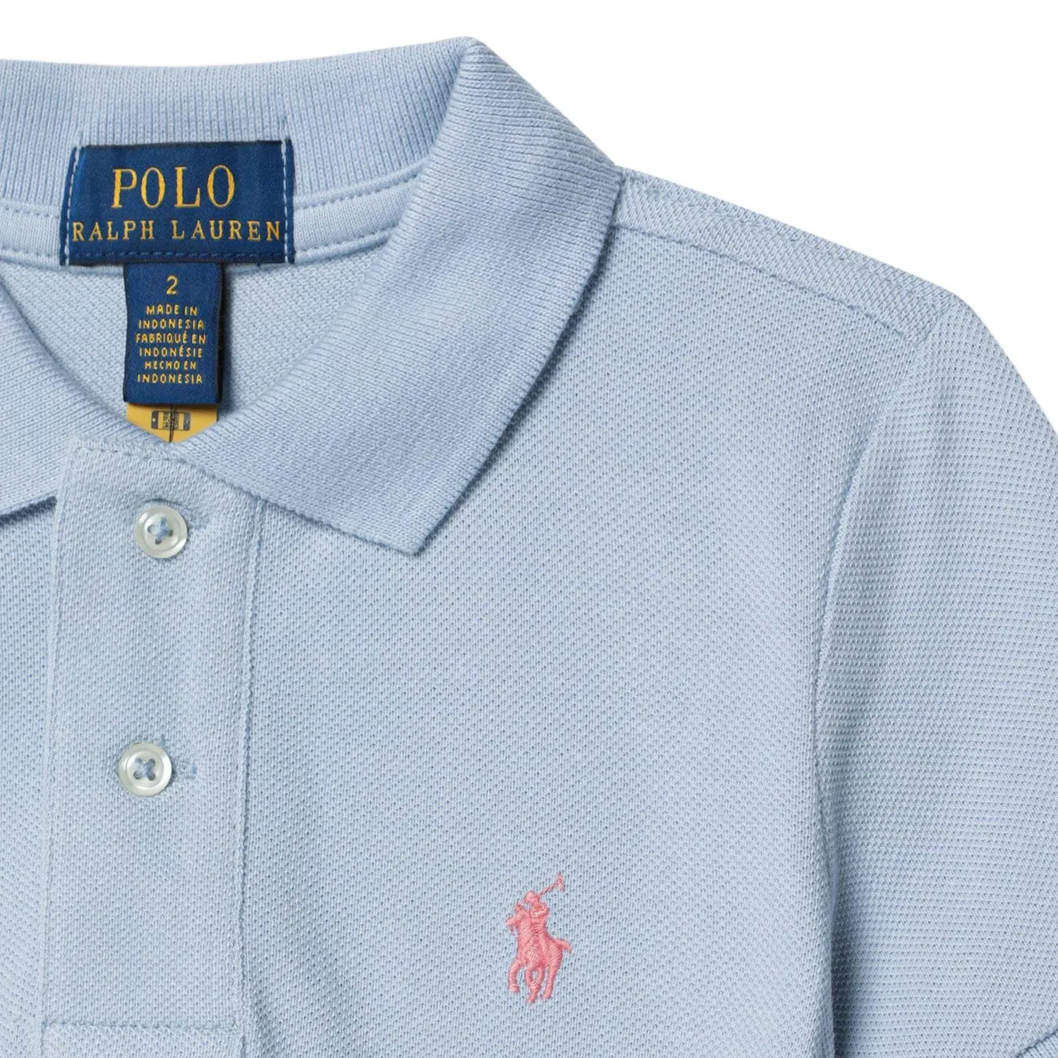 Поло детское классическое Polo Ralph Lauren голубое — фото 4