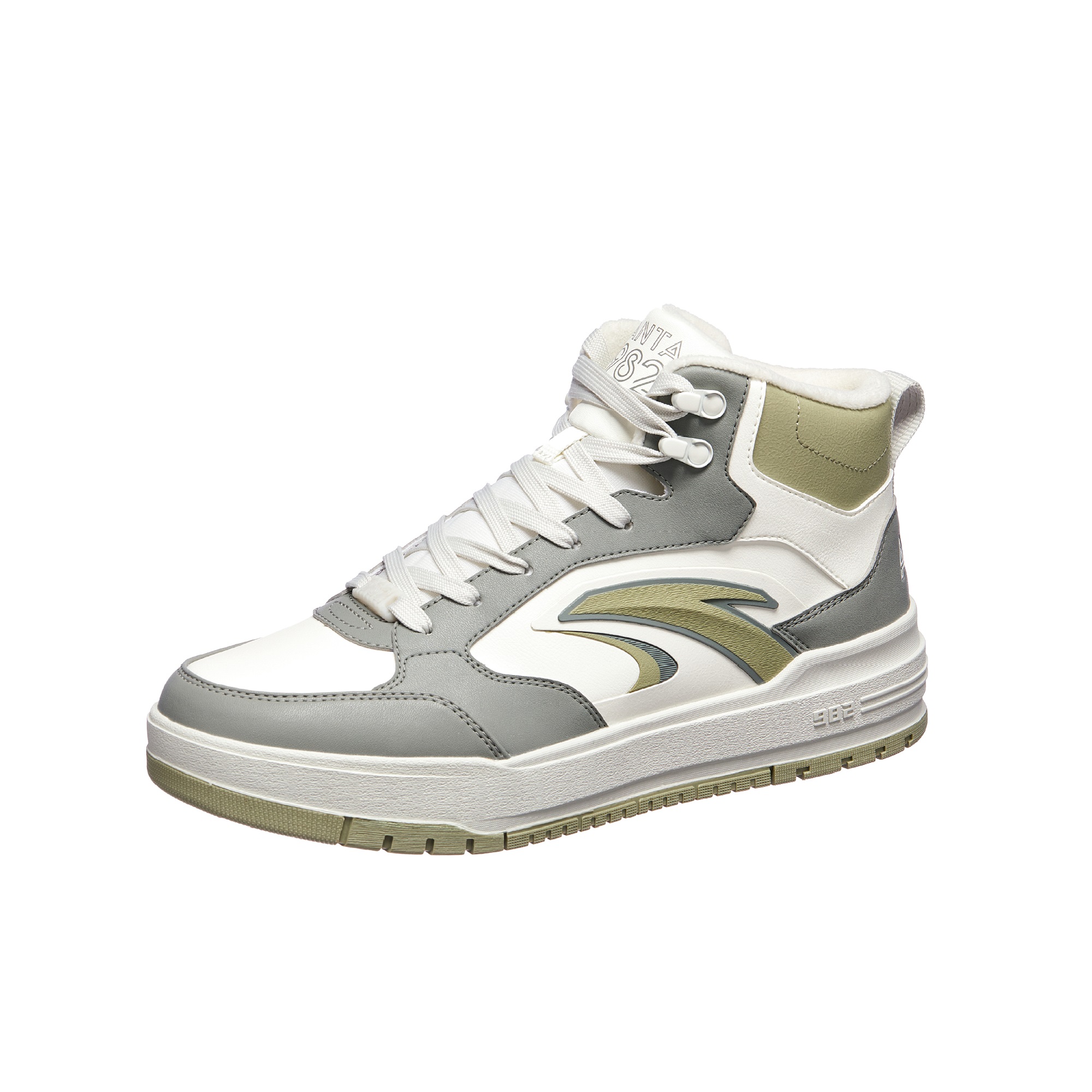 

ANTA Термостойкие высокие кроссовки для скейтбординга Kaiyuan 982 мужские white gray green