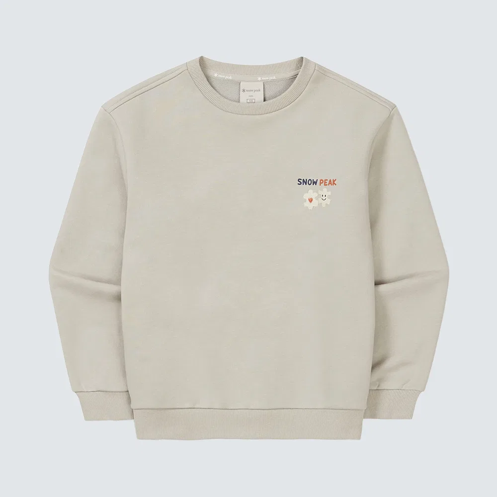Детский свитшот Snowpeak Apparel Kids с графическим принтом, светло-бежевый — фото 2