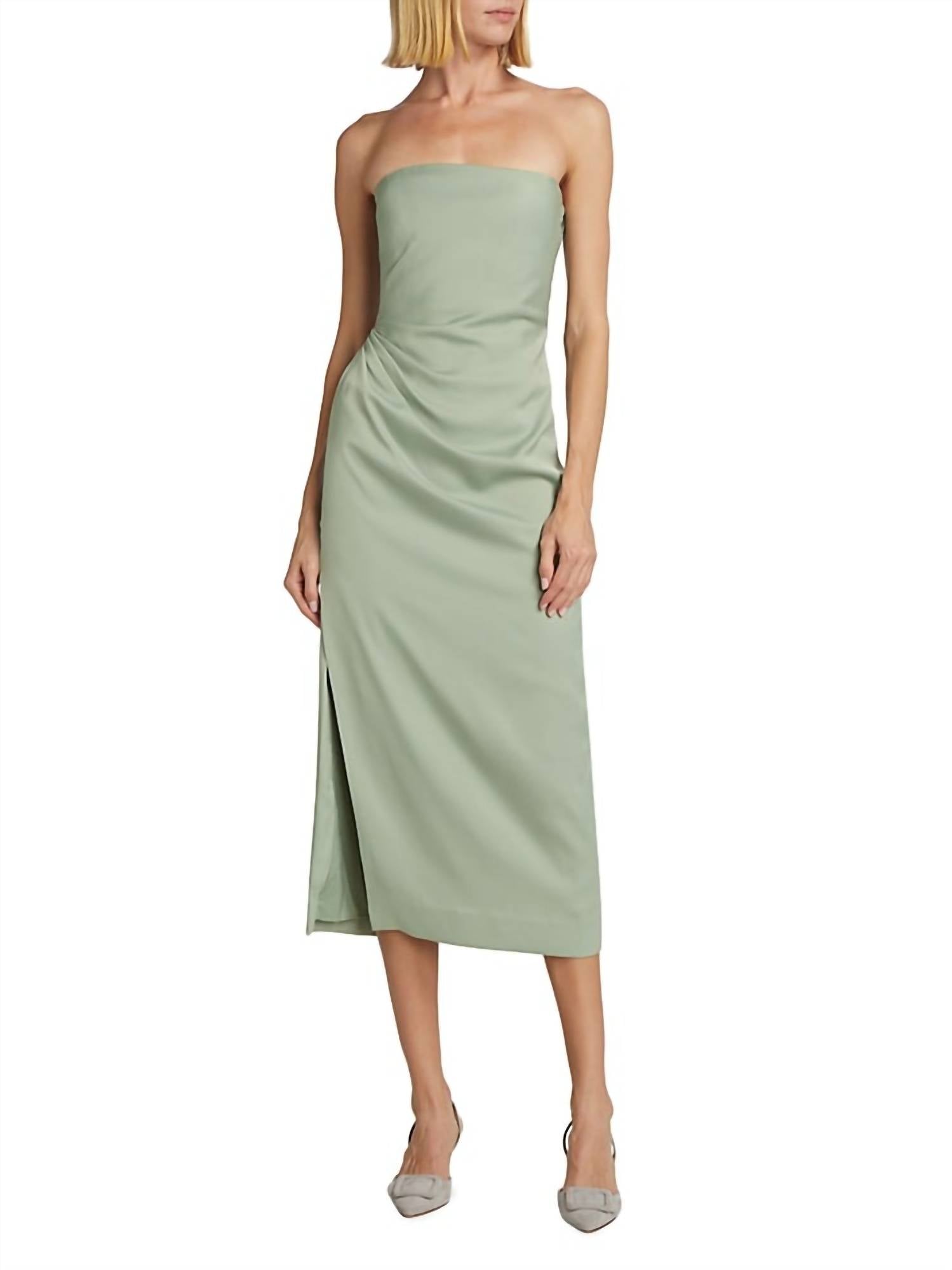 

Платье миди без бретелек Harriet в цвете Sage Green Derek Lam 10 Crosby