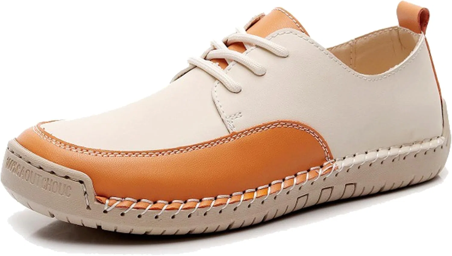 Лоферы кожаные пэчворк Men's Hand Patchwork, Orange VSGNISMGT