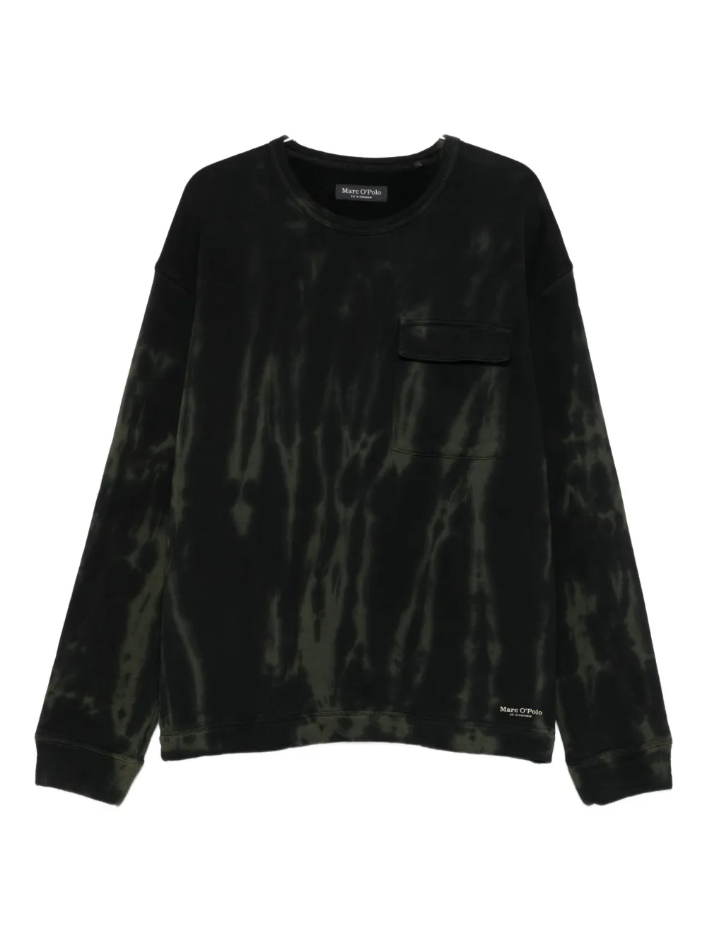 

Свитшот с круглым вырезом и эффектом тай-дай Marc O'Polo, зеленый