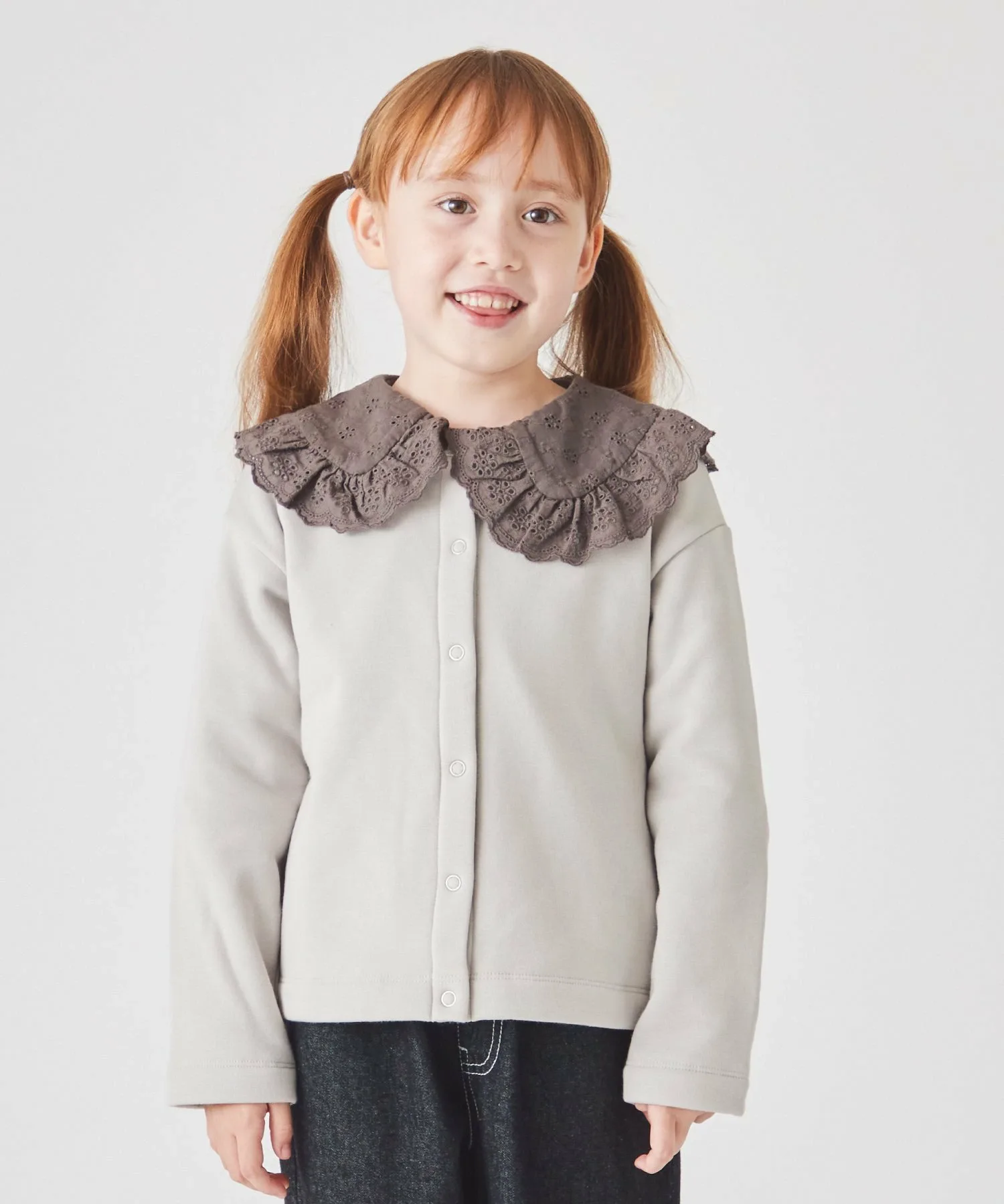 Кардиган на кнопках с флисовой подкладкой Ever Closet, Light gray