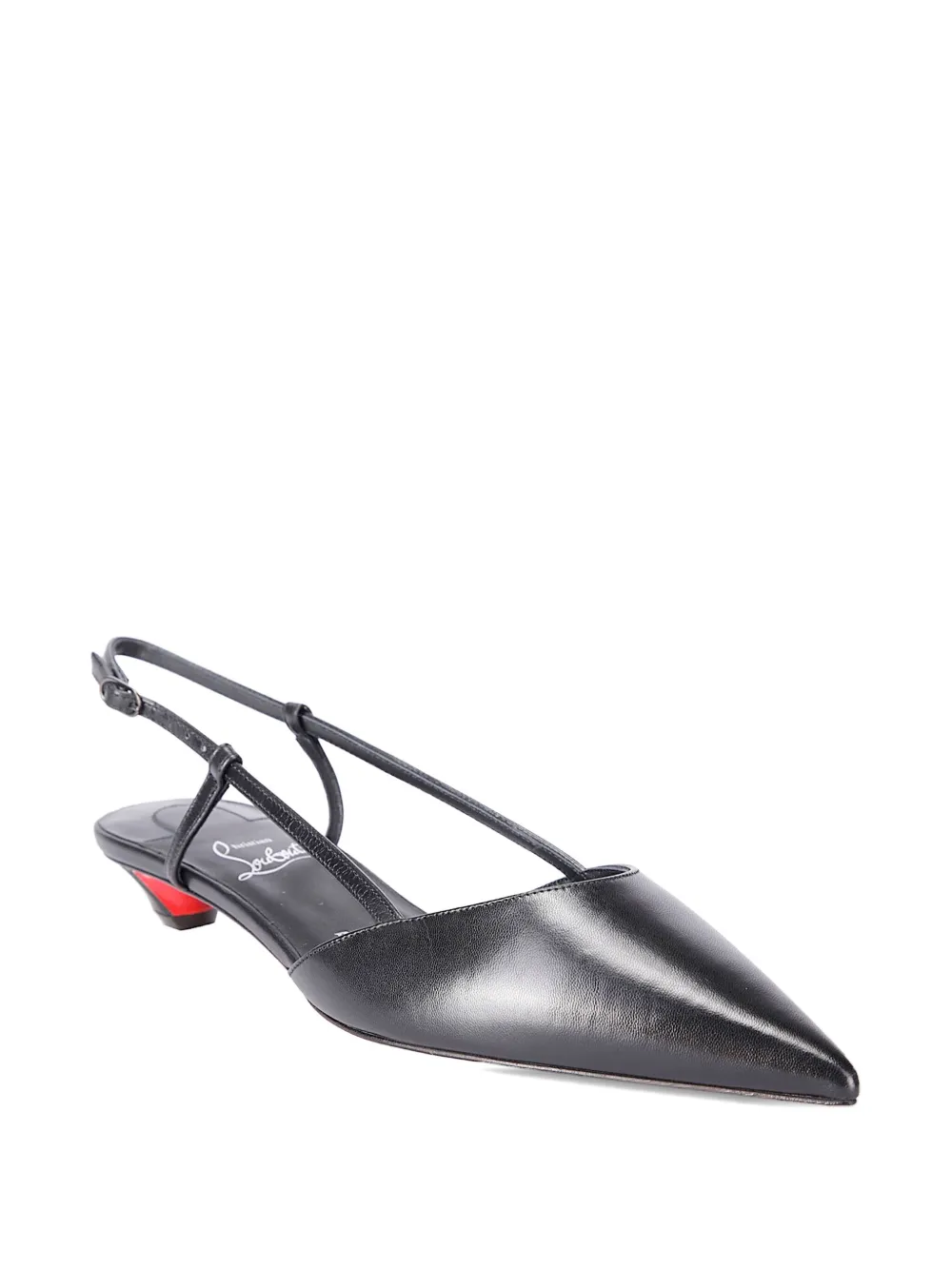 Туфли Miss Z из кожи с острым носком 25 мм Christian Louboutin, черный — фото 2