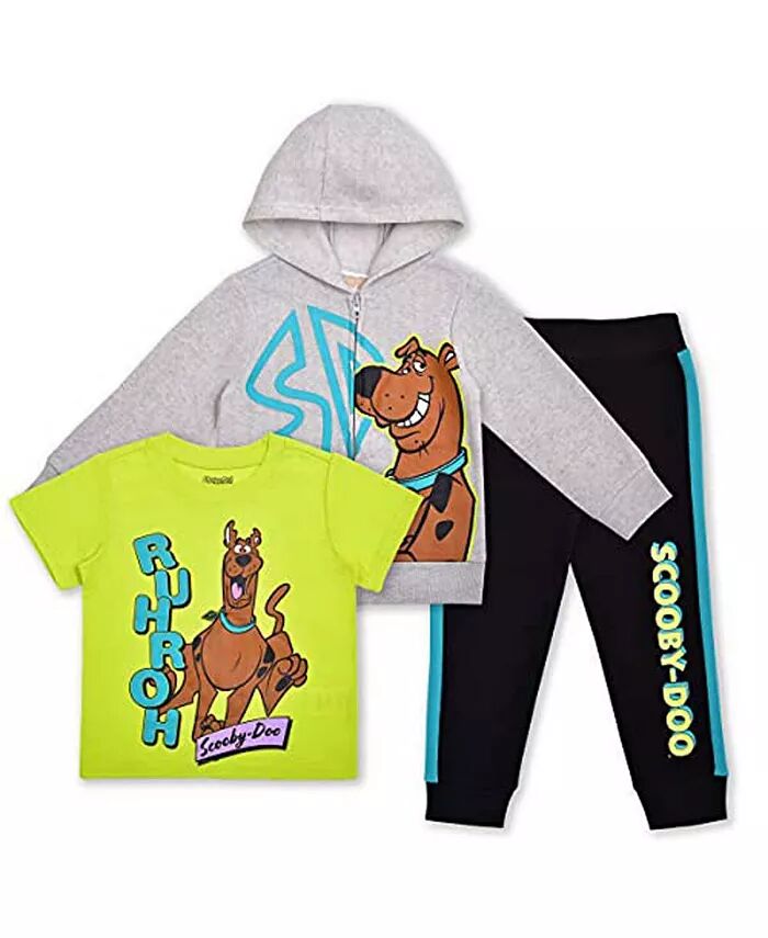 

Дошкольный серый комплект из 3 спортивных штанов «Скуби-Ду» Children's Apparel Network