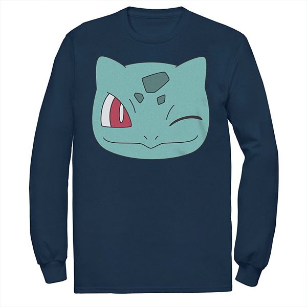 

Футболка с длинным рукавом Big & Tall с лицом покемона Bulbasaur Licensed Character