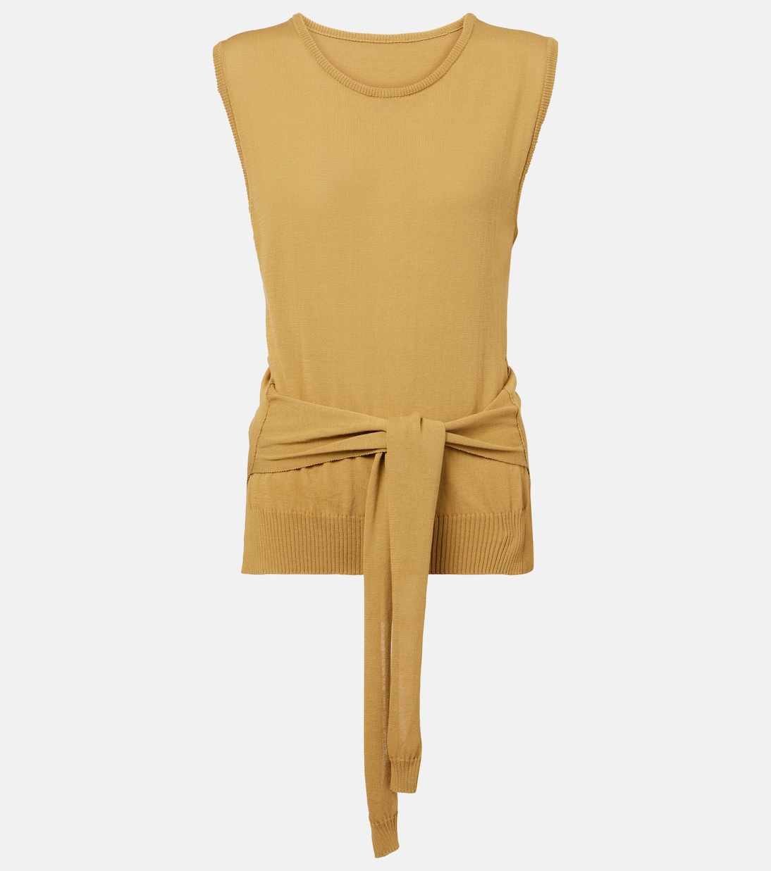 

Вязаный топ из хлопка с элементами тай-дай Lemaire, Ochre Mustard