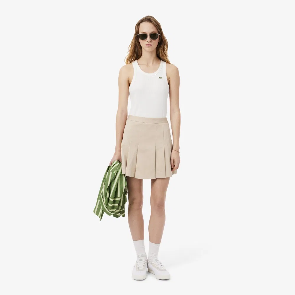 Юбка Lacoste плиссированная бежевая