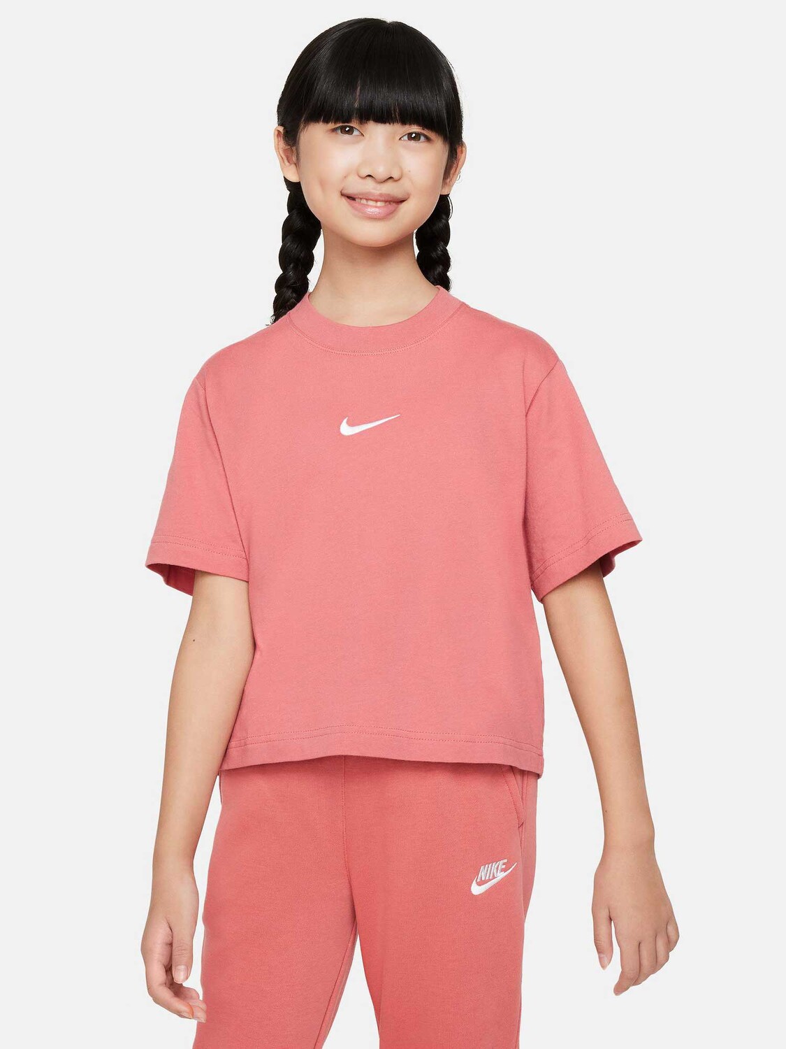 

Футболка Nike G NSW TEE ESSNTL SS BOXY, красный